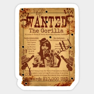 The Gorilla Wanted Poster Sticker